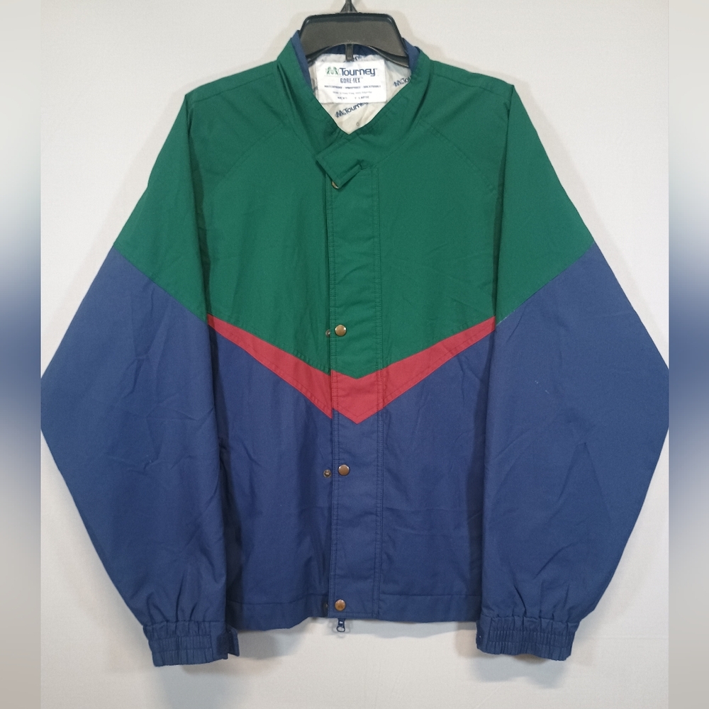 Tourney Gore-Tex Men’s XL Vintage Colorblock Waterproof Jacket